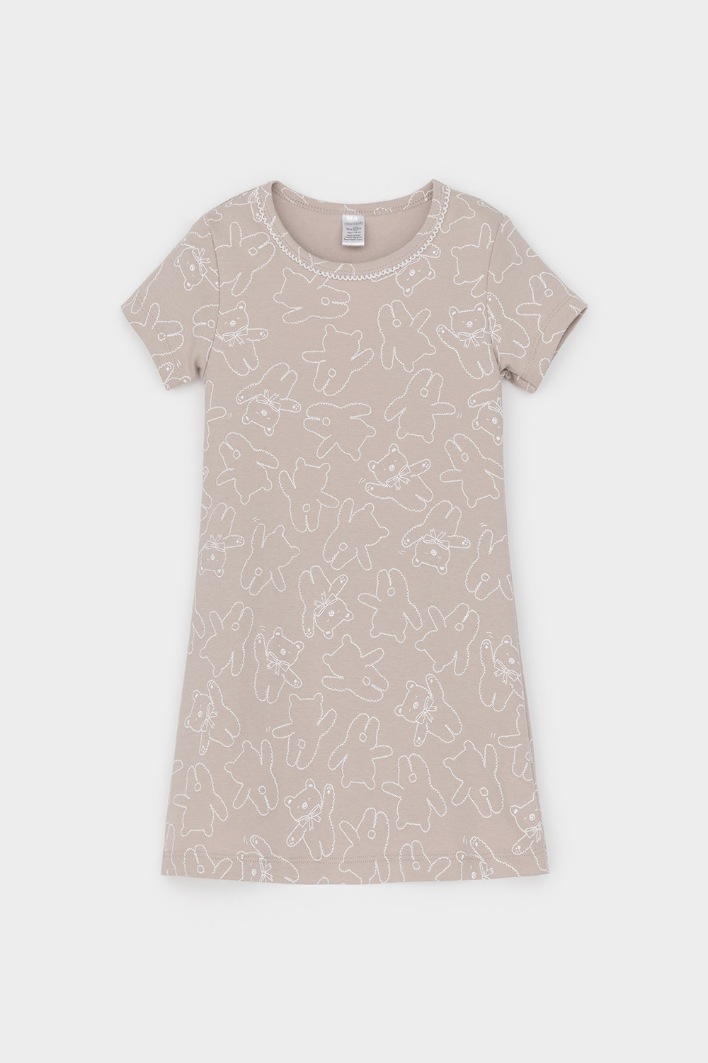 Ночная сорочка для девочки, артикул: К 1156, цвет: бежевый, фото 2
