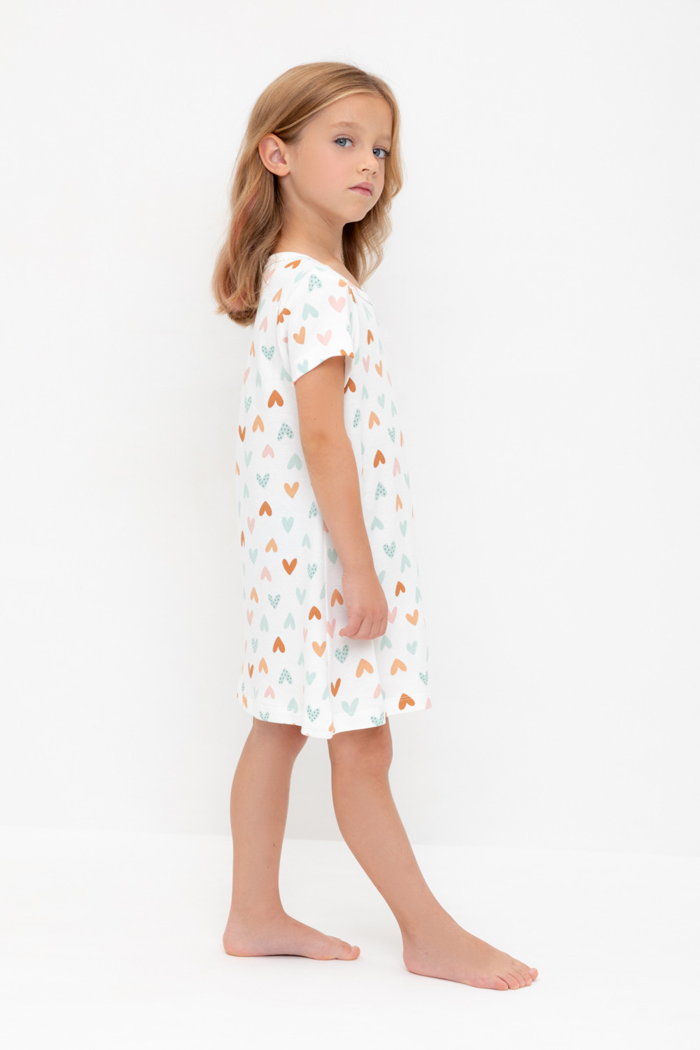 Ночная сорочка для девочки, артикул: К 1156, цвет: сахар, фото 4