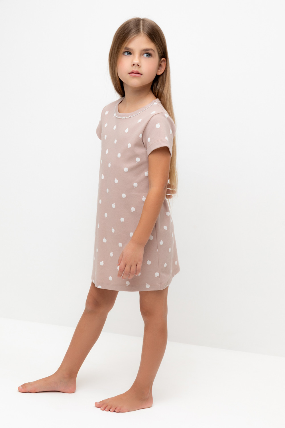 Ночная сорочка для девочки, артикул: К 1156, цвет: кофейный, фото 4