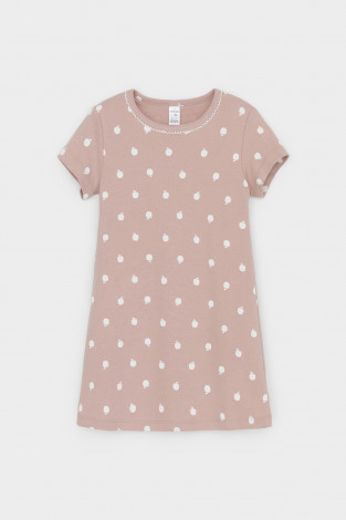 Ночная сорочка для девочки, артикул: К 1156, цвет: кофейный - 2 фото